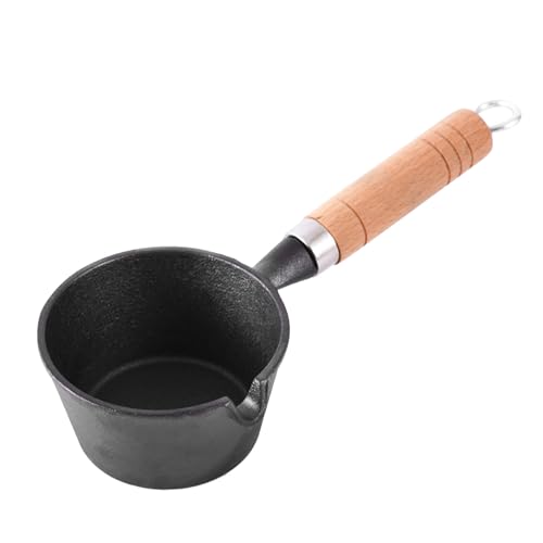 Mini -Butter -Schmelztiegel, runde robuste Gusseisen -Touch Omelette Fry Pfanne mit tropffreiem Spout -Holzgriff für die Küche zu Hause Küche Kochen Mini -Butter -Schmelztiegel, runde robuste Gusseisen -Touch Omelette Fry Pfanne mit tropffreiem Spout -Holzgriff für die Küche zu Hause Küche Kochen von equlup