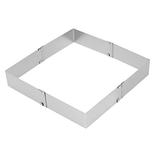 Rechteck Kuchenform, quadratischer Edelstahl -Mousse -Ring Renner Kekse Kuchenschneider Gebäckform Küche DIY Backwerkzeuge (L 16~28 cm) von equlup