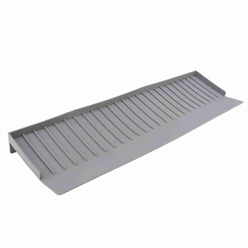 Sinkkanten Beschützer, 20x4.1x2in Erweiterbares Silikon -Entwässerungsmatten Matte Splash Guard Wasserhänger für die Küchenbadewanne (grau) von equlup