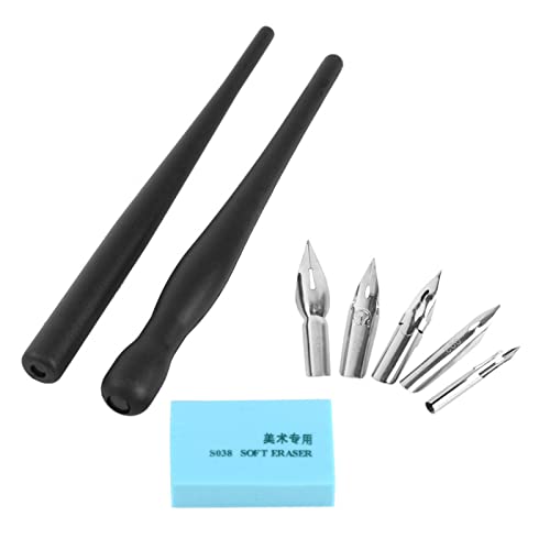 equlup Pen -Nib -Set, 1 Set Manga Cartoon Comic Zeichnungsmalerei -Kit -Werkzeug mit 2 Stifthaltern und 5 Nibs für Kalligraphie Manga Schreibensmalerei equlup Pen -Nib -Set, 1 Set Manga Cartoon Comic Zeichnungsmalerei -Kit -Werkzeug mit 2 Stifthaltern und 5 Nibs für Kalligraphie Manga Schreibensmalerei von equlup
