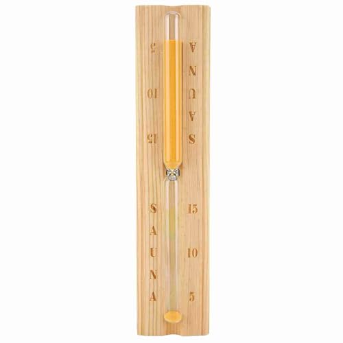 equlup Sauna -Sandglas, 11,8 -Zoll -Sand -Timer Countdown 15 Minuten Timing Wandmontierbares rotierendes Sandglaszubehör für Spa Office Home Küche von equlup