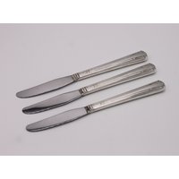Set Von 3 Silberplatte Kühlergrill Messer von ercubed