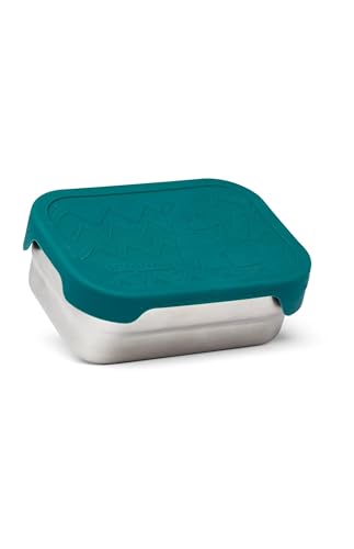 ergobag Edelstahl Brotdosen Set 2er Set mit Snack-Box Edelstahl & Silikon-Deckel BPA-frei Spülmaschinenfest Monster - Grün von ergobag