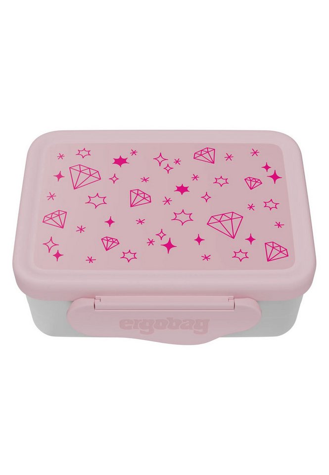 ergobag Lunchbox Edelstahl Brotdosen Set, Edelstahl, (Edelstahl Brotdosen Set, 1-tlg., 2er-Set aus kleiner und großer Dose), 100% BPA-frei von ergobag