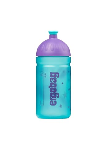 ergobag R&B - Trinkflasche Motiv für Kinder, 500ml, BPA-frei, auslaufsicher, leicht zu reinigen Eis - Türkis von ergobag