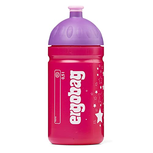 ergobag R&B - Trinkflasche Motiv für Kinder, 500ml, BPA-frei, auslaufsicher, leicht zu reinigen Fee - Pink von ergobag