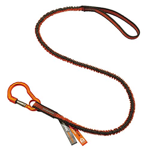 Ergodyne Squids 3100F(x) Orange & Grau Werkzeug-Umhängeband, Einzelkarabiner, 3,6 kg, Orange & Grau, Standard von Ergodyne