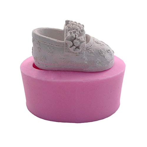 Silikonform für Babyschuh, handgefertigt, Seife, Kerze, Ton, Kuchen, Dekoration, Zubehör für Schokolade, Fondant, Backen, Pudding, Backutensilien von erhumama