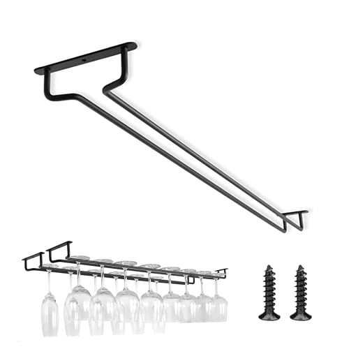 Ericotry Weinglasregale Metall Hängende Weinglashalter Unter Regal Weinglas Aufbewahrung Aufhänger Edelstahl Hängende Weinglas Display Ständer für Bar Pub Küche Schrank von ericotry