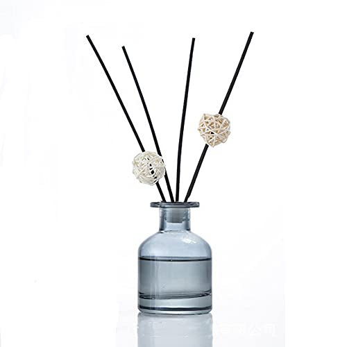 ericotry 1 Stück leere Glasdiffusorflasche Aromatherapie-Behälter Glas Duftzubehör Verwendung für DIY Ersatz Diffusorstäbchen Sets ätherische Öle Handwerk Dekor (grau) von ericotry