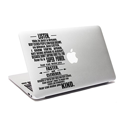 ericraft Doctor Who Zitat Aufkleber Fear Can Make You Kind, MacBook-Aufkleber, Autoaufkleber, Fenster-Aufkleber von ericraft