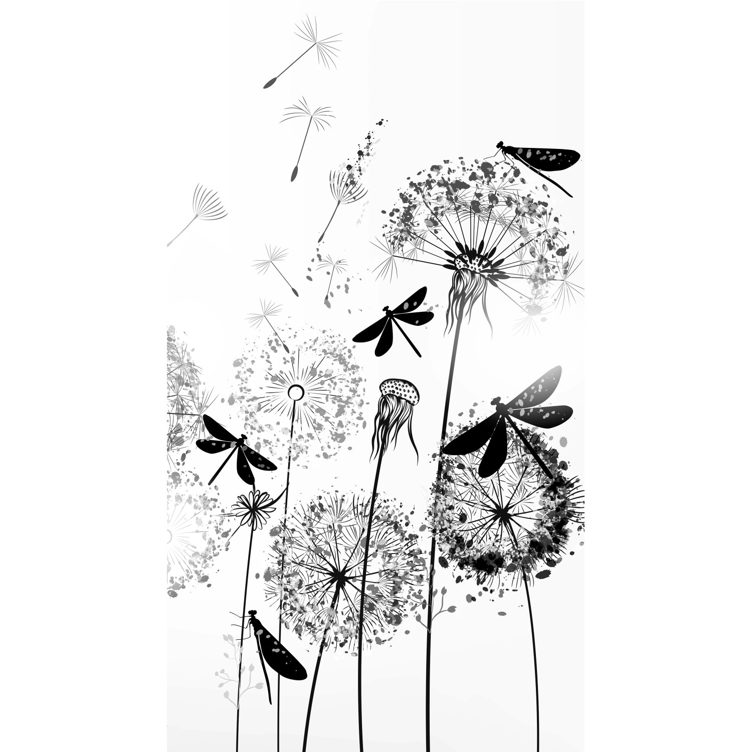 Erismann Digitaltapete Zooom Spring Meadow 270 cm x 150 cm Grau von erismann