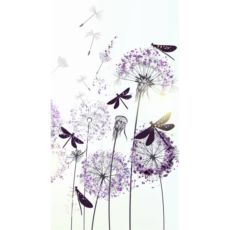 Erismann Digitaltapete Zooom Spring Meadow 270 cm x 150 cm Violett von erismann