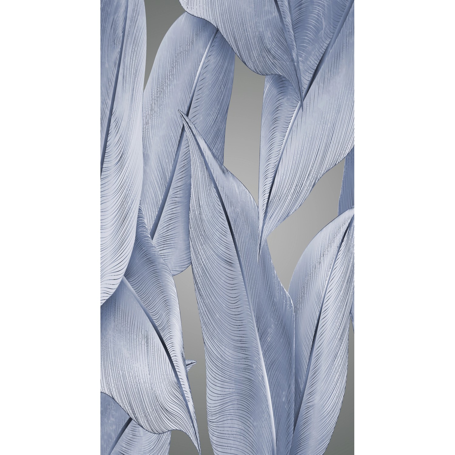 Erismann Digitaltapete Zooom Summer Leaves 270 cm x 150 cm Blau von erismann