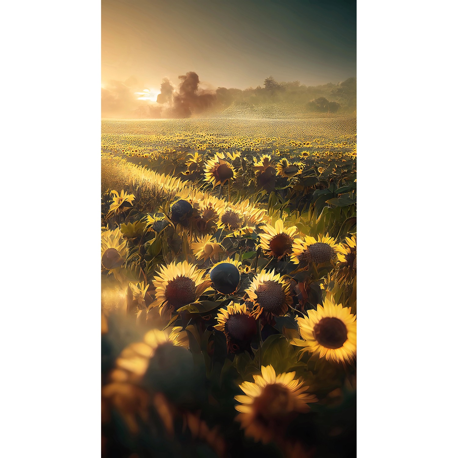 Erismann Digitaltapete Zooom Sunflowers 270 cm x 150 cm von erismann