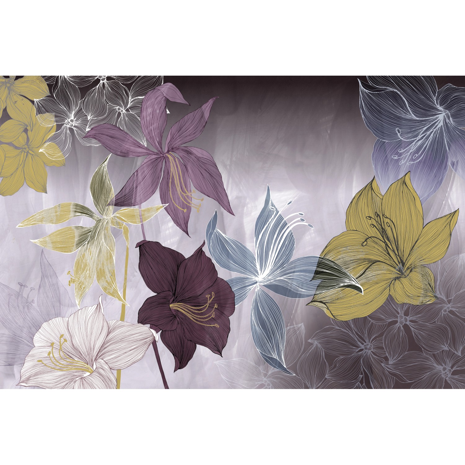 Erismann Fototapete ELLE Decoration 2 Design AMARYLLIS violet von erismann