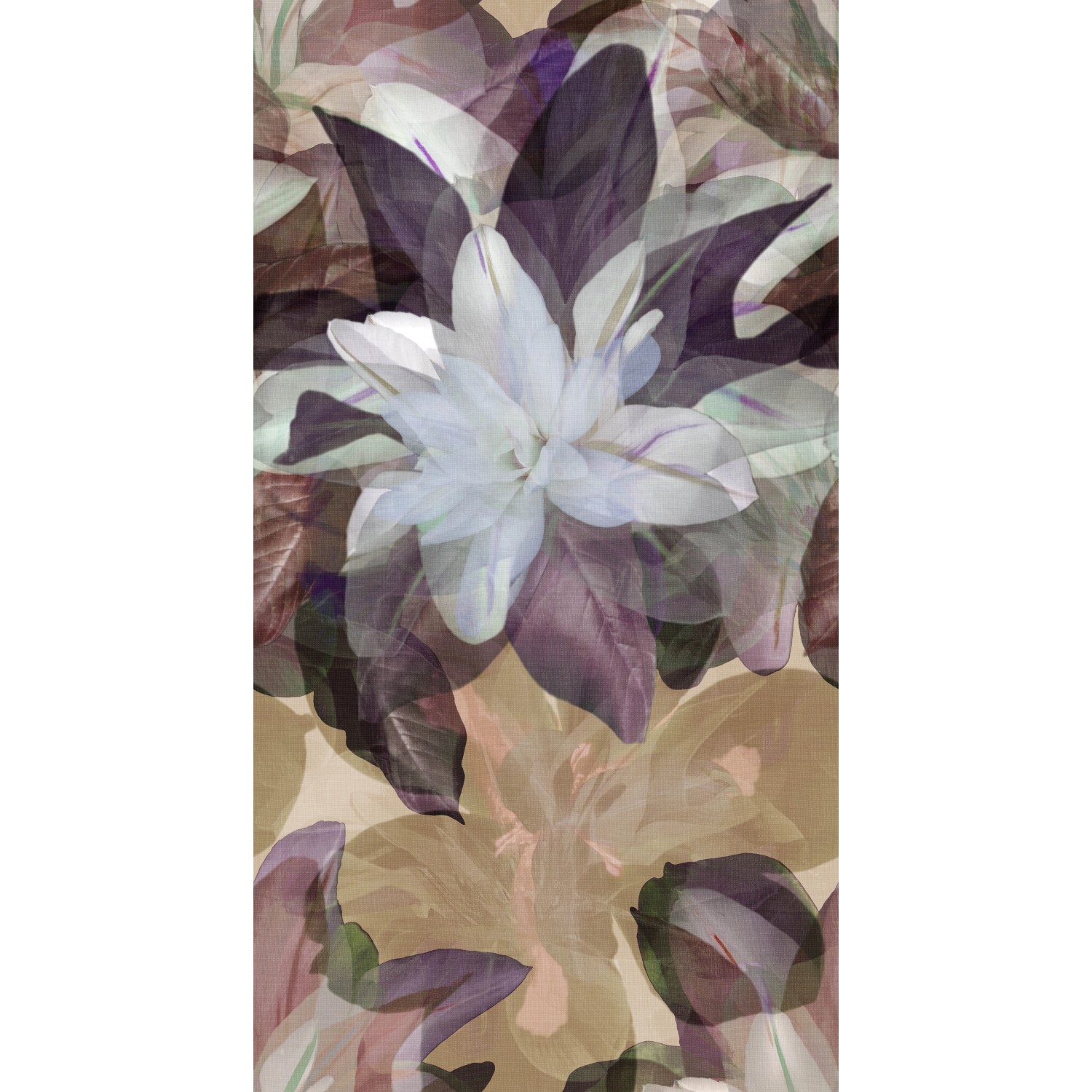 Erismann Fototapete Wild Bloom 150 cm x 280 cm Beige von erismann