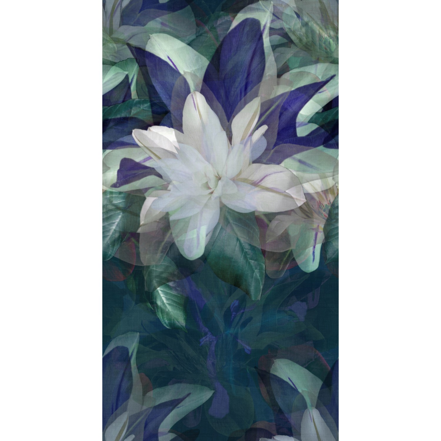 Erismann Fototapete Wild Bloom 150 cm x 280 cm Blau von erismann