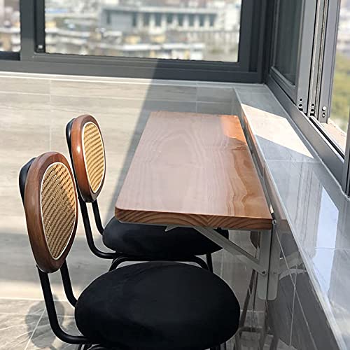 Klappbarer Arbeitstisch aus Holz, brauner Klapptisch zur Wandmontage, Tisch aus Kiefernholz, wandmontierte Stehtische/Küchenesstisch/umwandelbarer Arbeitstisch (60 x 40 cm/24 x 15,7 Zoll) (120 x 35 von erkebspm