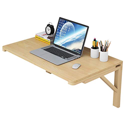 Wandmontierter Drop-Leaf-Tisch, klappbarer Esstisch aus massivem Holz, einfacher Natur-Home-Office-Holz-Wandbehang-Schreibtisch, Computertisch, Arbeitszimmer-Schreibtisch (120 * 50 cm/47 * 20 Zoll) von erkebspm
