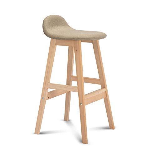 erkebspm Barstühle aus massivem Holz – Moderne, minimalistische Bar mit verbreiterter Rückenlehne, Fußtheke, Esszimmerstuhl, Haltbarkeit (Farbe: B) von erkebspm