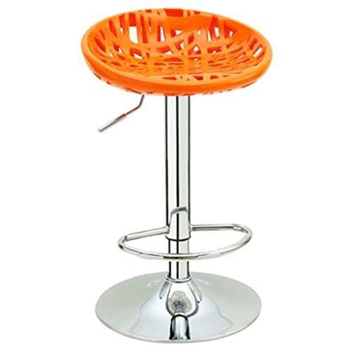 erkebspm Bird's Nest Lift Barhocker Drehstuhl Modern Home Beauty Salon Ergonomische Rückenlehne und stabiles Fahrgestell, höhenverstellbar 60-80 cm (Farbe: Orange) von erkebspm