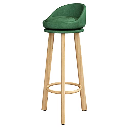 erkebspm Moderner Drehstuhl, Kücheninsel, Theke, Restaurant-Barhocker mit Rückenlehne und Hockerbeinen aus Karbonstahl, Sitzhöhe 70 cm (Farbe: Grün) von erkebspm
