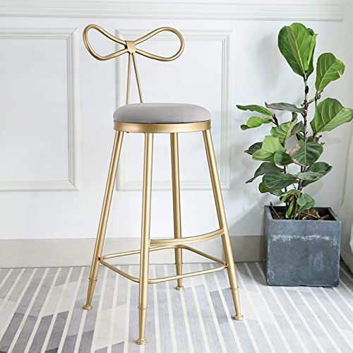 erkebspm Moderner Esszimmerstuhl, Beauty-Maniküre-Freizeit-Barhocker mit weichem Kissen und goldenen Beinen, Sitzhöhe 75 cm erkebspm Moderner Esszimmerstuhl, Beauty-Maniküre-Freizeit-Barhocker mit weichem Kissen und goldenen Beinen, Sitzhöhe 75 cm von erkebspm