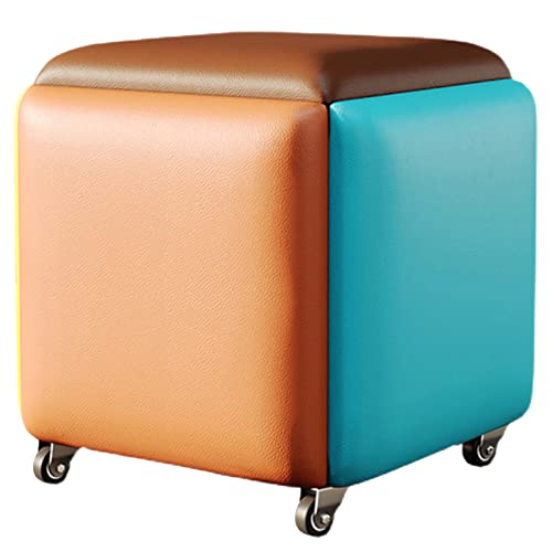 erkebspm Quadratischer Osmanen-Multifunktions-Magic-Cube-Hocker, modernes Wohnzimmer-Sofa, 5-in-1-Hocker mit PU-Ledersitz und drehbaren Rädern erkebspm Quadratischer Osmanen-Multifunktions-Magic-Cube-Hocker, modernes Wohnzimmer-Sofa, 5-in-1-Hocker mit PU-Ledersitz und drehbaren Rädern von erkebspm