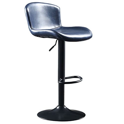 erkebspm Schmiedeeiserner Hocker, moderner Drehstuhl mit Rückenlehne und 41 cm Sockel für den Schreibtisch zu Hause, Schlafzimmer, Sitzhöhe 55–78 cm (Farbe: Blau) von erkebspm