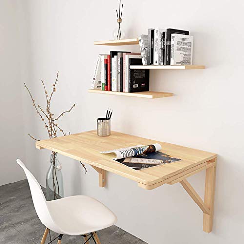 erkebspm Wandmontierter Klapptisch, einfacher und klappbarer Küchen-Esstisch, Computertisch, erhältlich in verschiedenen Größen – Natur für Zuhause und Büro (70 x 40 cm/28 x 16 Zoll) von erkebspm