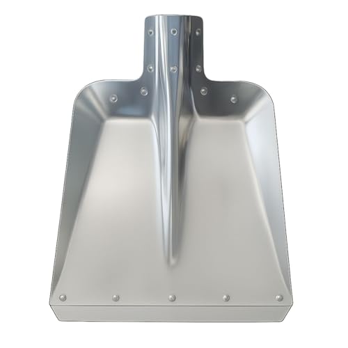 3x ERPINA® Aluschaufel Gr. 5 mit Stahlkante 27cm breit ohne Stiel - robust & leicht - Vielseitig im Garten, Hof & Stall einsetzbar - Effizient beim Umfüllen und Verteilen von Mist, Silage oder Futter. von erpina