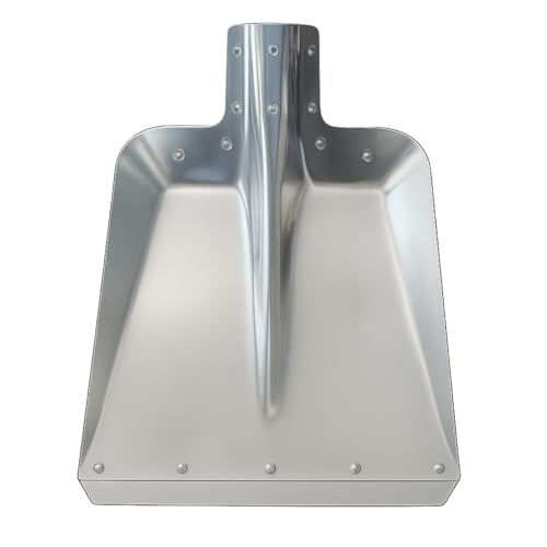 3x ERPINA® Aluschaufel Gr. 9 mit Stahlkante 38cm breit ohne Stiel - robust & leicht - Vielseitig im Garten, Hof & Stall einsetzbar - Effizient beim Umfüllen und Verteilen von Mist, Silage oder Futter. von erpina