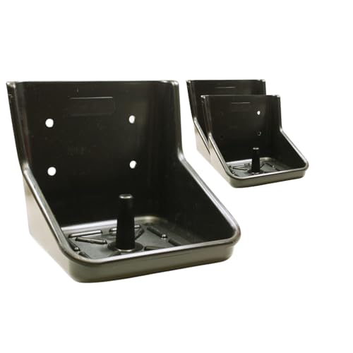 Lecksteinhalter Pferd braun schwarz grün - für 10 kg Lecksteine ohne scharfe Kanten - stabiler Salzsteinhalter bruchsicher aus Kunststoff für Pferde, Rinder, Wild - für Hof & Stall (Schwarz, 3er Pack) von erpina