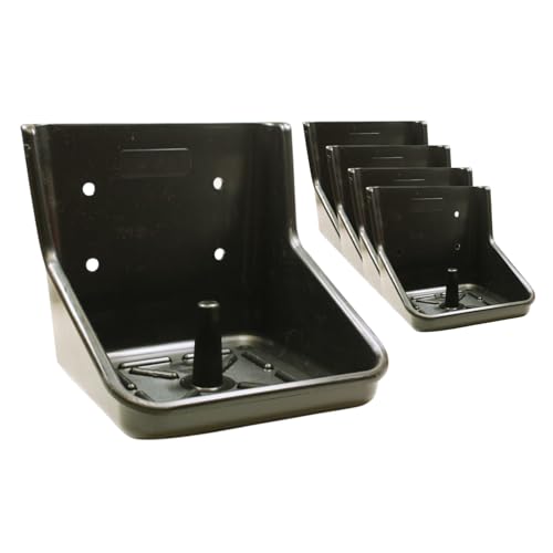 5x Lecksteinhalter Pferd schwarz - für 10 kg Lecksteine ohne scharfe Kanten - stabiler Salzsteinhalter bruchsicher aus Kunststoff für Pferde, Rinder, Wild - für Hof & Stall von erpina