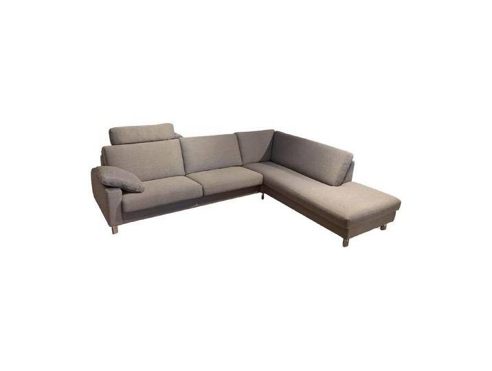 Erpo Ecksofa Ecksofa Classics CL500 Stoff 18 2022.80 Grau mit Kopfstütze von erpo