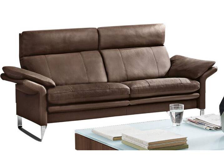 Sofa 2-Sitzer LUCCA Lederbezug Moccabraun von erpo