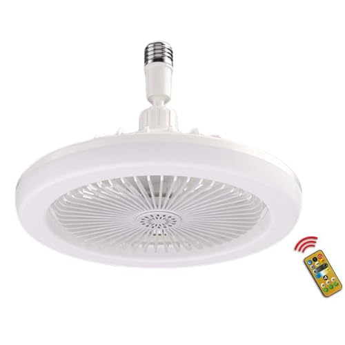 Deckenventilator mit Beleuchtung mit Fernbedienung Leiser, Ventilator LED mit Timer,Speicherfunktion,Helligkeits- und Farbtem für Wohnzimmer Schlafzimmer Esszimmer von errcom