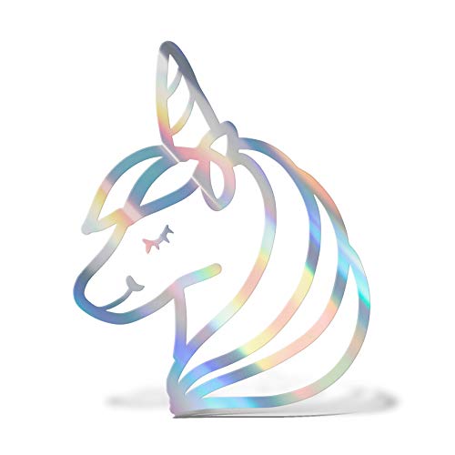 ERREINGE Aufkleber mit Hologramm-Aufkleber, 12 cm, Einhorn, Kinder, Prinzessinnen, Vinyl, Wandtattoo, Laptop, Auto, Motorrad, Wohnmobil von erreinge