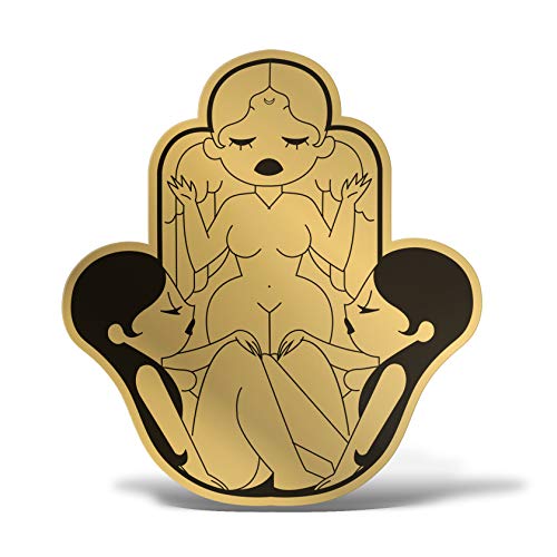 Erreinge® Aufkleber Gold 10 cm Cool Girlz Mädchen Hand der Fatima Sticker bedruckt für Auto Motorrad Wand Stoßstange Computer tragbar Fahrrad von erreinge