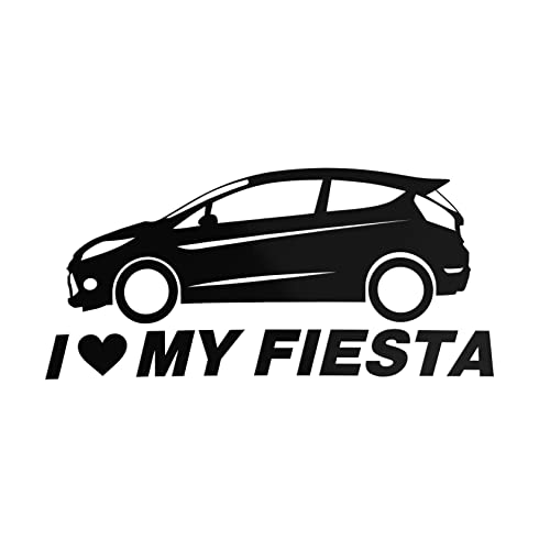 Erreinge Aufkleber Kompatibel für Ford Fiesta Tuning Jdm Black Dub Side Schriftzug In PVC für Auto Heckscheibe Fenster - 35 Cm von erreinge