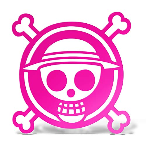 Erreinge Aufkleber Piraten-Schädel-Rose Fluo Schriftzug In PVC-Wandwand-Aufkleber für Helm Auto Moto Camper Laptop - 12 Cm von erreinge