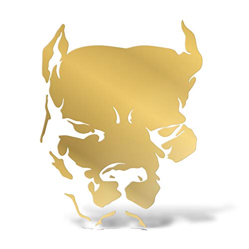 Erreinge Aufkleber Pitbull Gold-Schriftzug in PVC-Wandwand-Aufkleber für Helm Auto Moto Camper Laptop - 35 Cm von erreinge