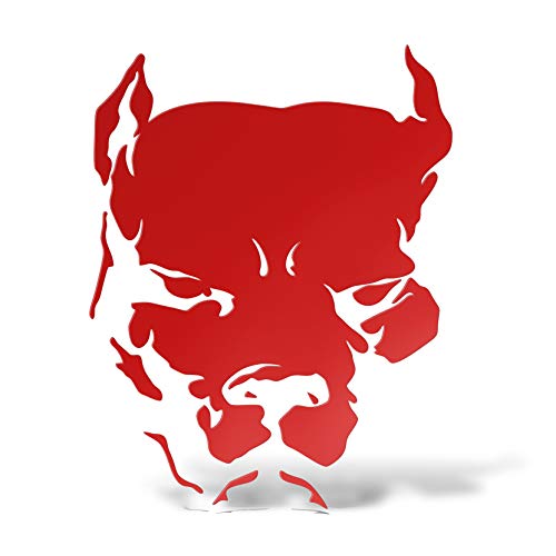 Erreinge Aufkleber Pitbull Rot-Aufkleber in Pré-Abstand für PVC-Aufkleber-Wand-Wand Auto Moto Helm Camper Laptop - 15 Cm von erreinge