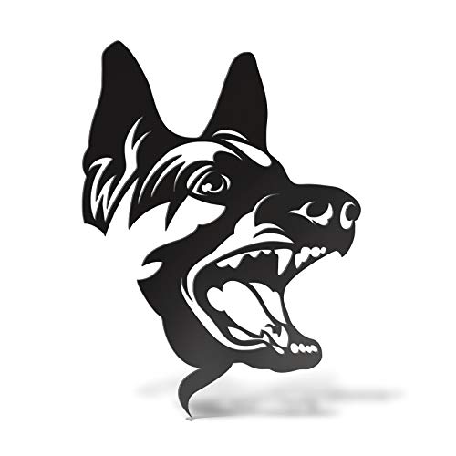 Erreinge Aufkleber Schäferhund Schwarz Schriftzug PVC für Abziehbild Tapete Auto Moto Helmet Camper Laptop - 35 cm von erreinge