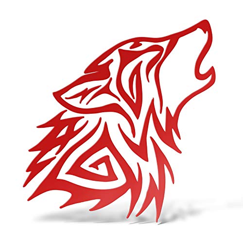 Erreinge Aufkleber Stammes- Wolf Red Right Schriftzug In PVC-Wandwand-Aufkleber für Helm Auto Moto Camper Laptop - 15 Cm von erreinge
