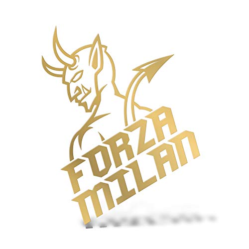 Erreinge Aufkleber prespaced Gold-12Cm - Mailand Devil - Sticker Aufkleber Wandvinyl Aufkleber Laptop Auto Moto Helm Camper von erreinge