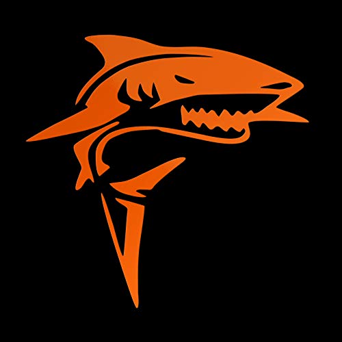 Erreinge Aufkleber prespaced orange Fluo 12Cm - Shark - Vinyl-Aufkleber Aufkleber Aufkleber Mural Laptop Auto Moto Helm Camper von erreinge