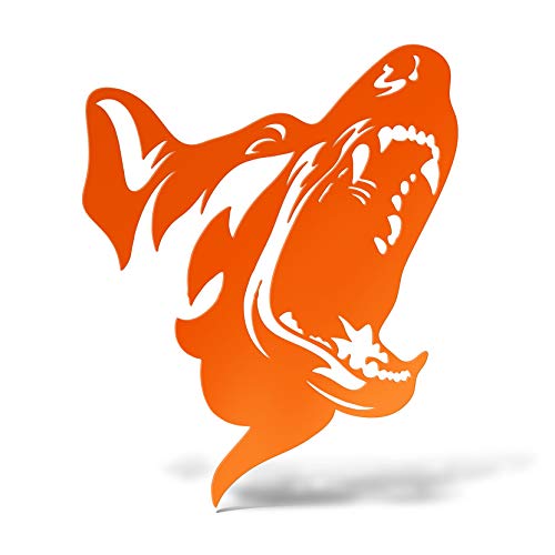 Erreinge Schäferhund-Aufkleber orange Fluo Schriftzug In PVC-Wandwand-Aufkleber für Helm Auto Moto Camper Laptop - 35 Cm von erreinge