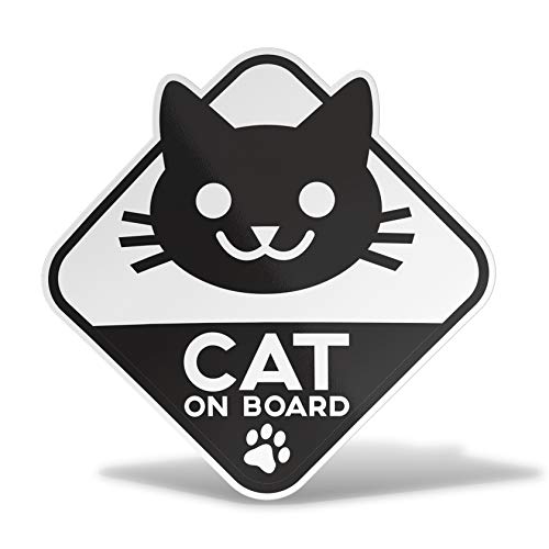 Erreinge geformter Aufkleber 20cm - Katze an Bord an Bord - Vinyl-Aufkleber Aufkleber Aufkleber Mural Laptop Auto Moto Helm Camper von erreinge